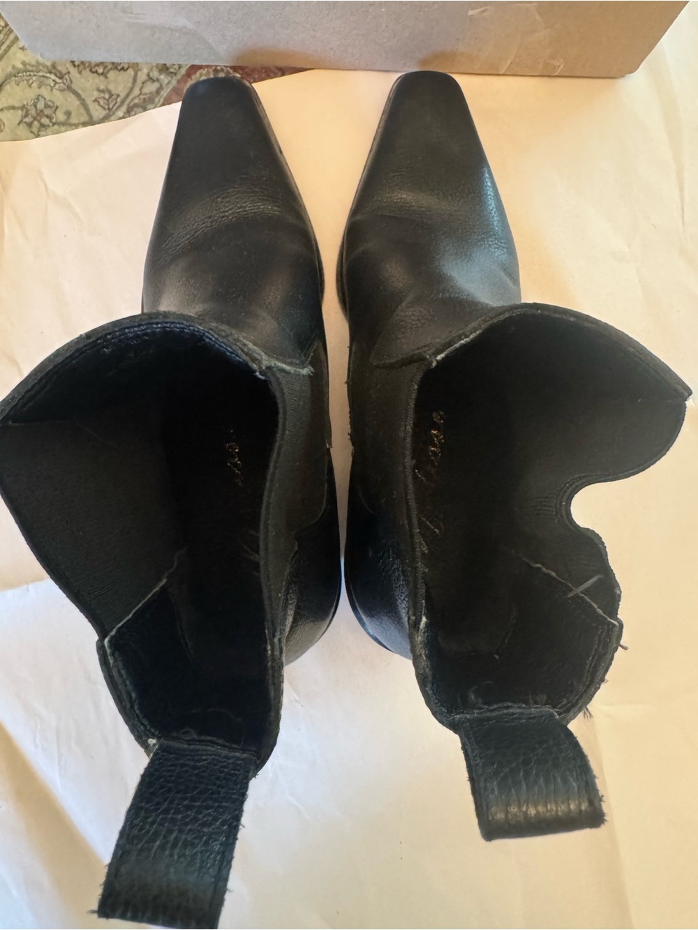 George Chelsea Matisse Classic Black Leather Women's Ankle Boots 7.5 Size - Picture 6 of 13
